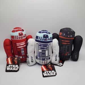 Disney Star Wars Red, White, and Black R2-D2 Plush 5" Bundle Brand New Toy